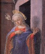 Details of the Virgin Annunciat, Fra Filippo Lippi